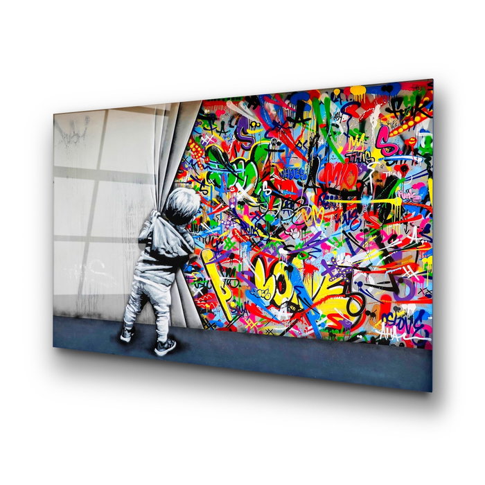 Wallity Pintura Decorativa de Vidrio Templado 70 x 100 cm Multicolor Wallity Pintura Decorativa de Vidrio Templado 70 x 100 cm Multicolor